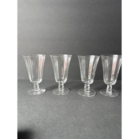 Set of 4 Vintage Silver Flutes By Fostoria Iced Tea Glasses